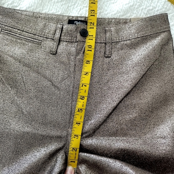 NWT Madewell Slim Emmett Wide-Leg Crop Pants in Metallic Sz 28 - Picture 9 of 10